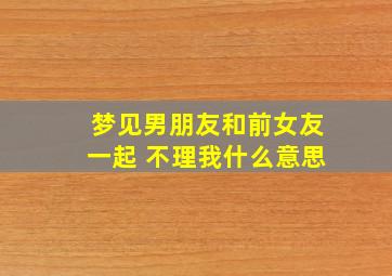 梦见男朋友和前女友一起 不理我什么意思